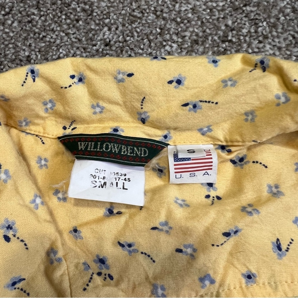 Vintage Willowbend Floral Skirt‎ Denim Vest Button Down Shirt Size Medium Spring - Picture 10 of 16